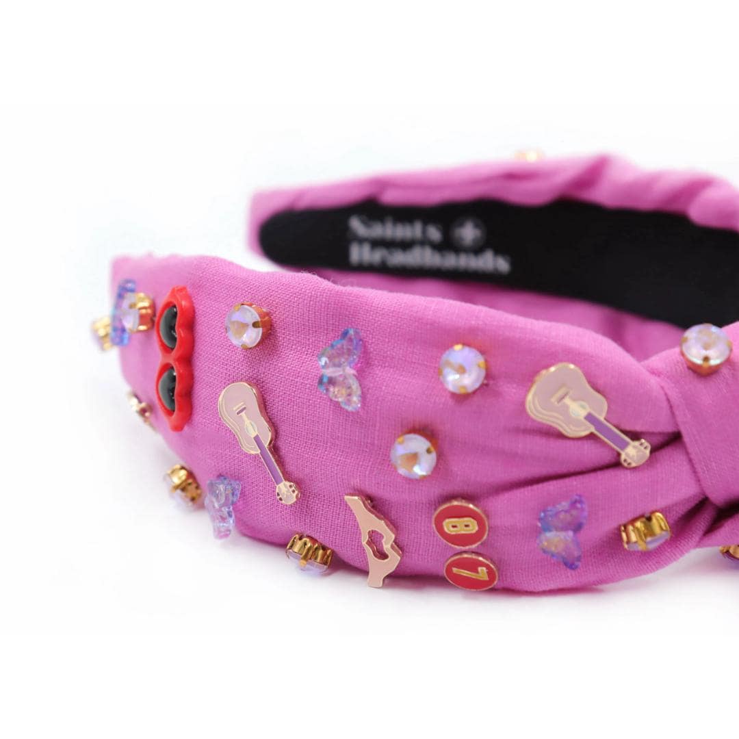 Pink Eras-Inspired Embellished Headband
