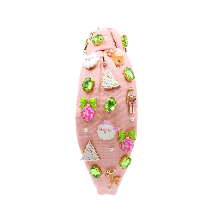 Pink Christmas Charm Headband — view 5 of 5 by Saints Headbands