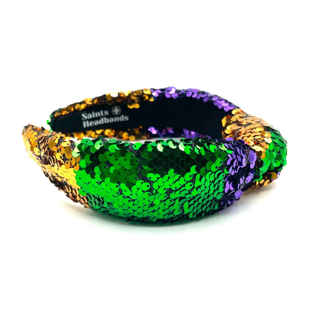 Sparkling Sequin Mardi Gras Headband