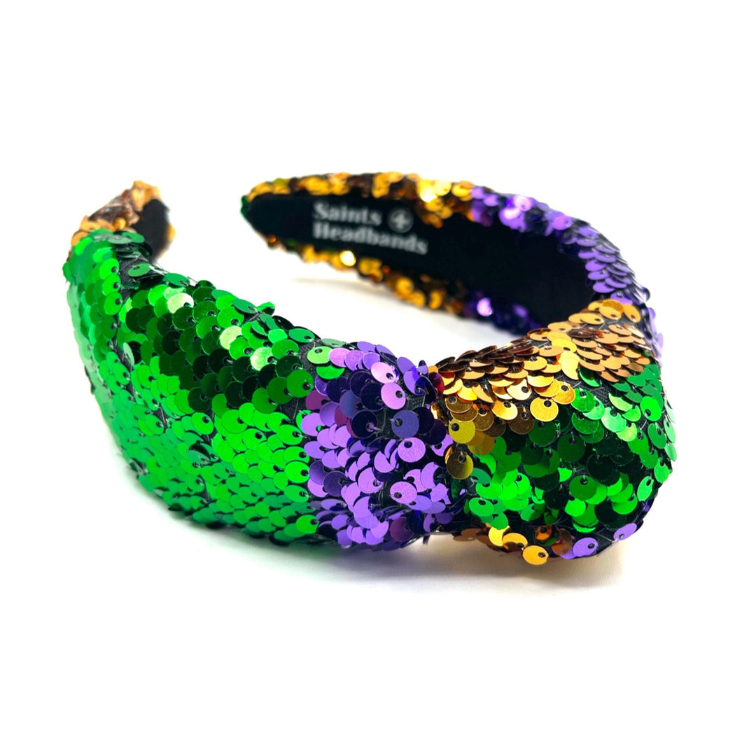 Sparkling Sequin Mardi Gras Headband