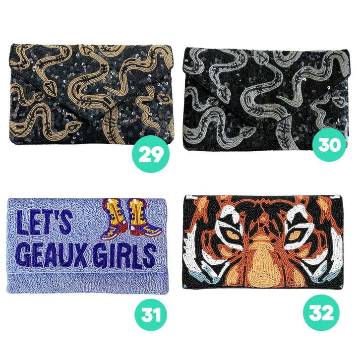 Beaded Clutch Purse &amp; Crossbody Bag Collection