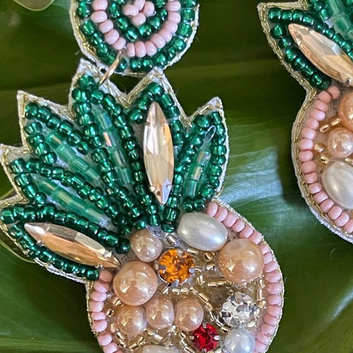 Pineapple Drop Earrings — product view 5 by Saints Headbands