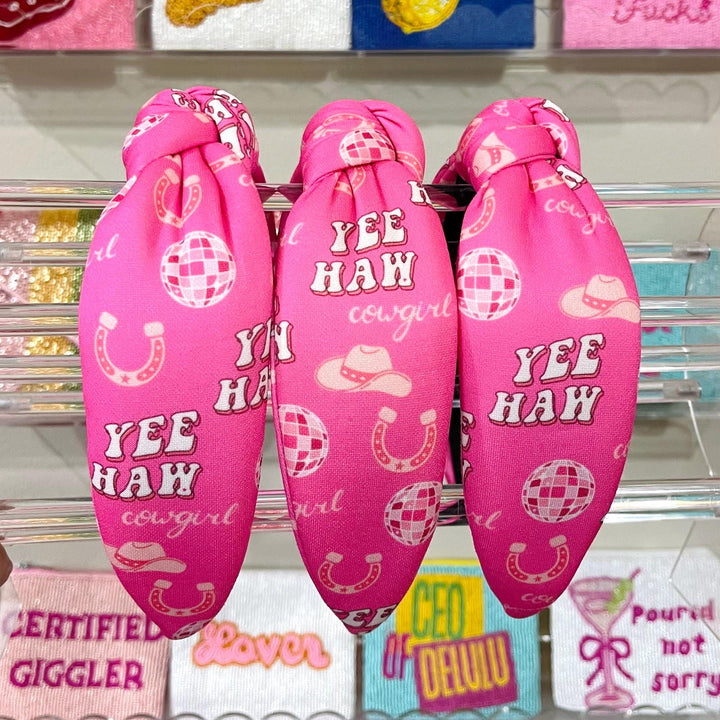 Pink Yee Haw Padded Headband