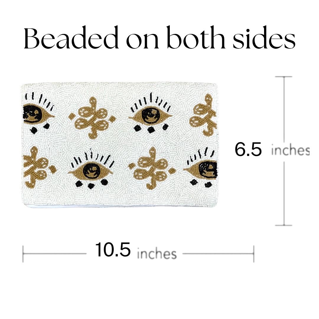 Boho Evil Eye Beaded Clutch &amp; Crossbody Bag