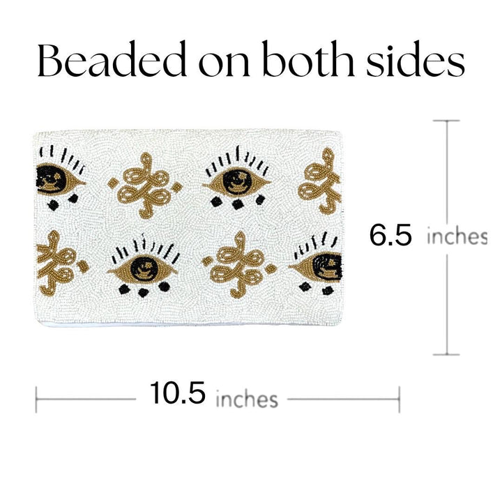 Boho Evil Eye Beaded Clutch &amp; Crossbody Bag