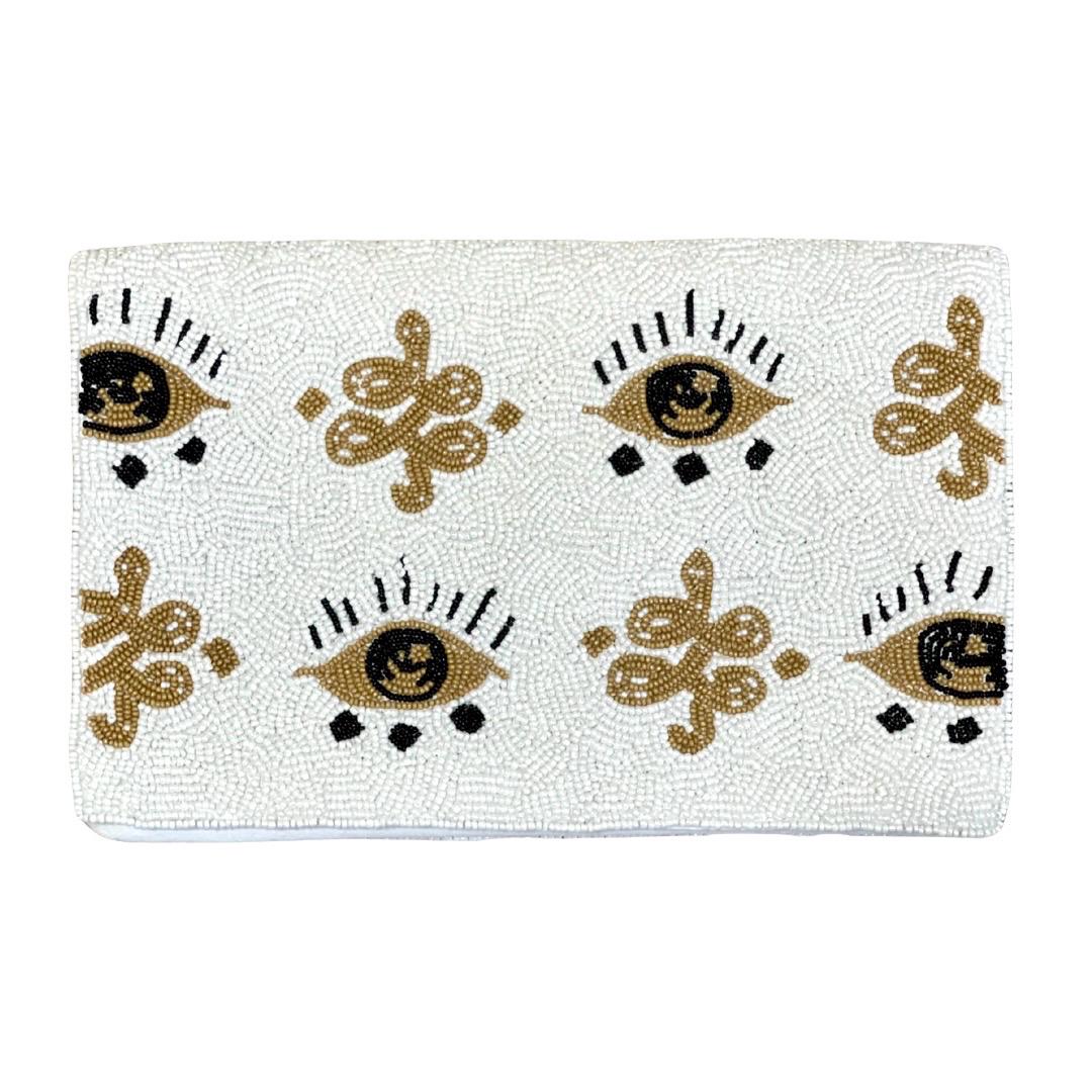 Boho Evil Eye Beaded Clutch &amp; Crossbody Bag