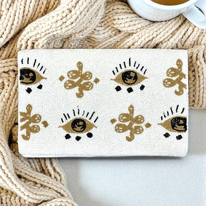 Boho Evil Eye Beaded Clutch &amp; Crossbody Bag