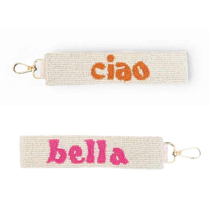 Preppy Beaded Wristlet Keychain & Bag Charm
