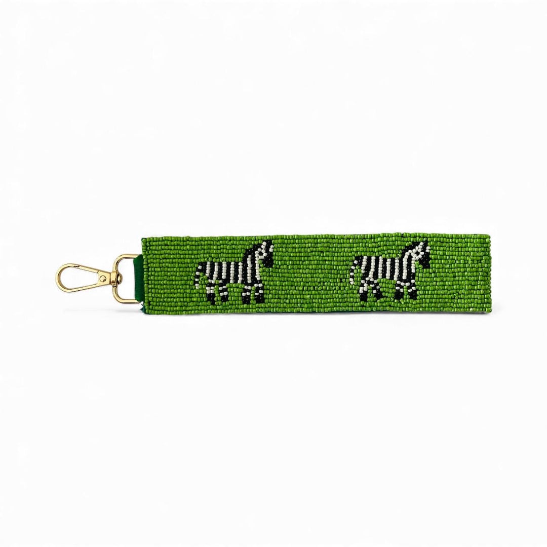 Preppy Beaded Wristlet Keychain & Bag Charm