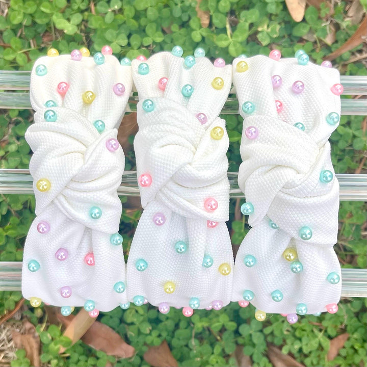 Easter Pearl Beaded Headband — view 5 of 6 by Saints Headbands