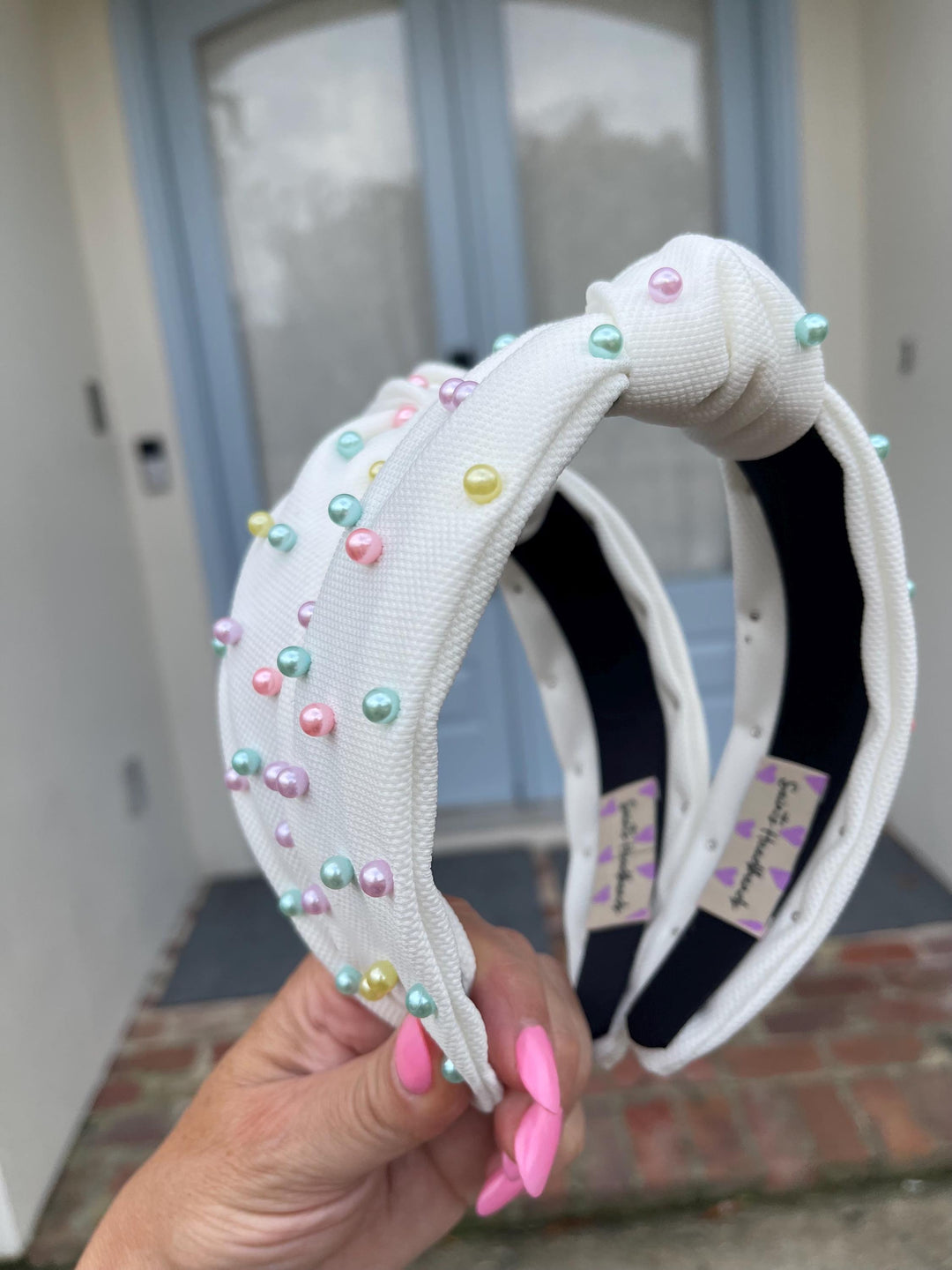 Easter Pearl Beaded Headband — view 3 of 6 by Saints Headbands