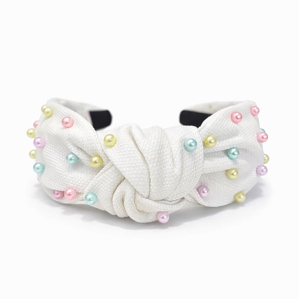 Easter Pearl Beaded Headband — view 6 of 6 by Saints Headbands