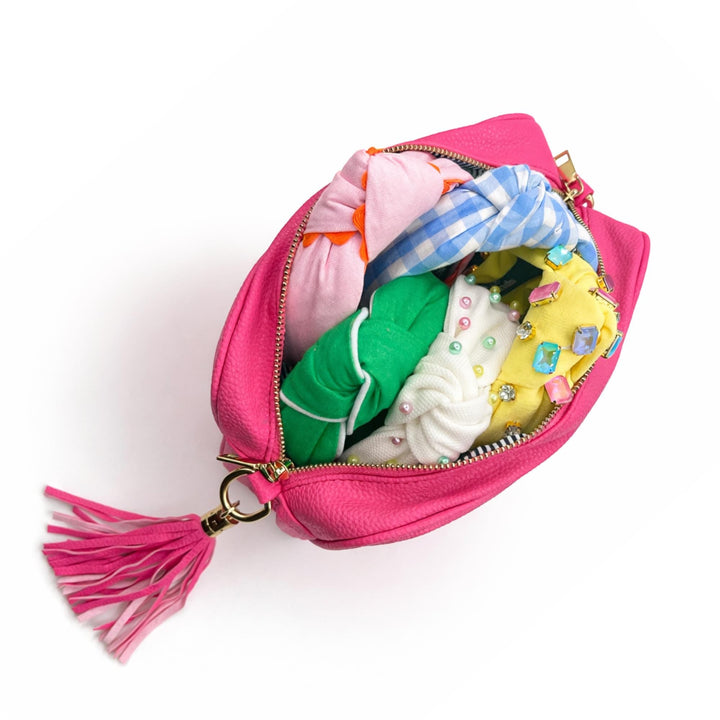 Pink Crossbody Headband Travel Bag &amp; Purse