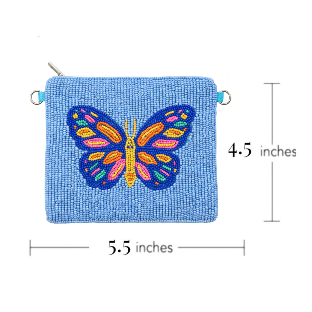Butterfly Beaded Coin Purse