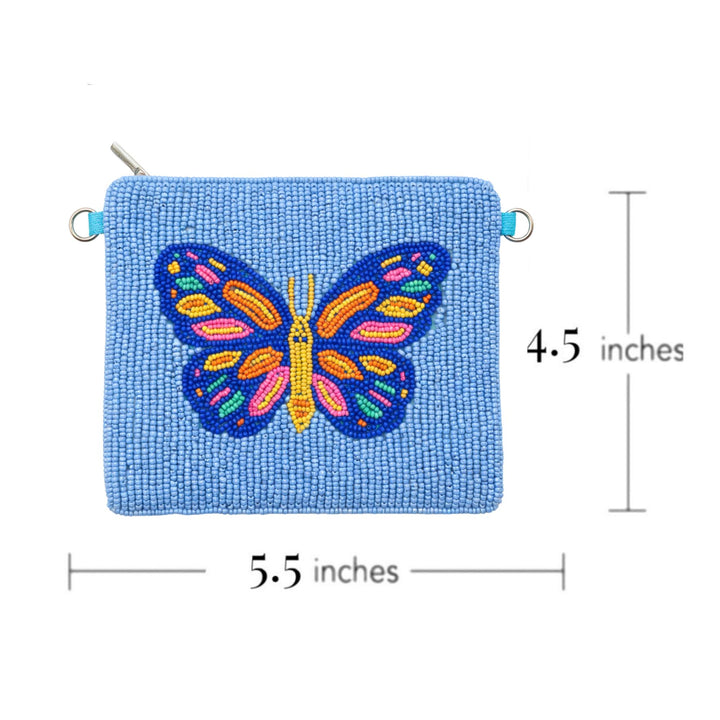 Butterfly Beaded Coin Purse