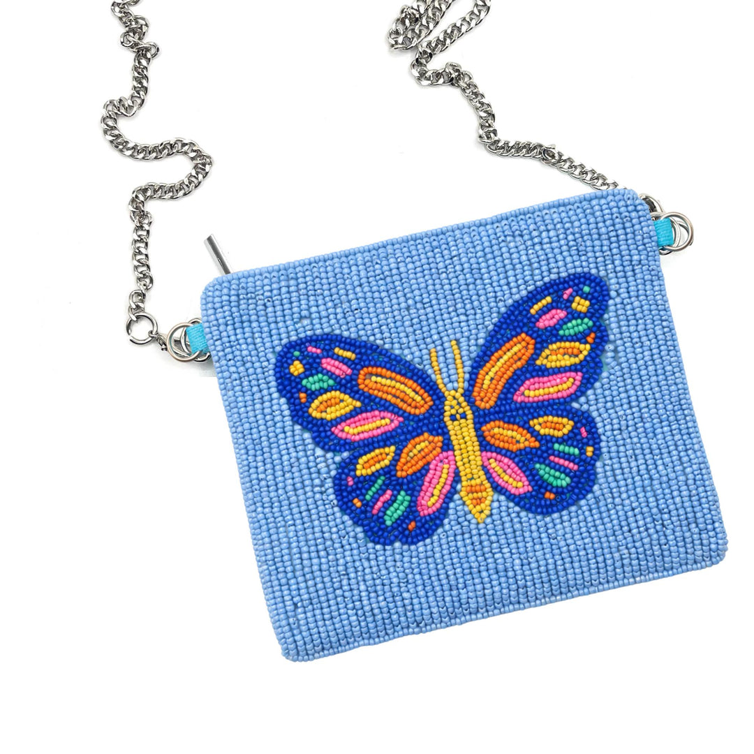 Butterfly Beaded Coin Purse