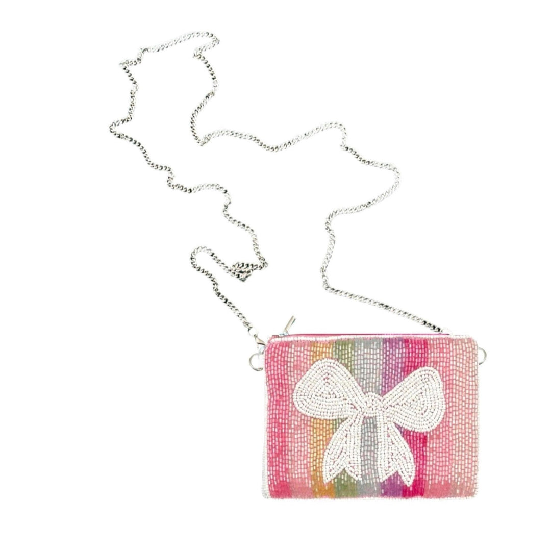 Preppy Beaded Bow Coin Purses