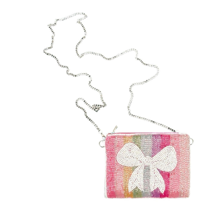 Preppy Beaded Bow Coin Purses