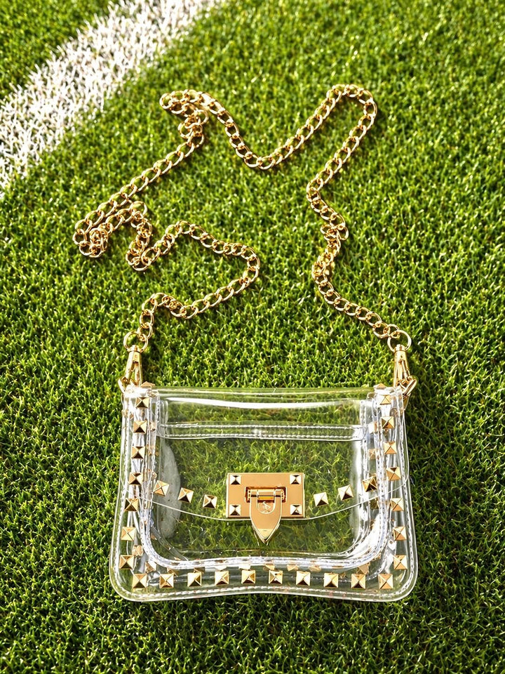 Studded Clear Gameday Stadium Crossbody Bag