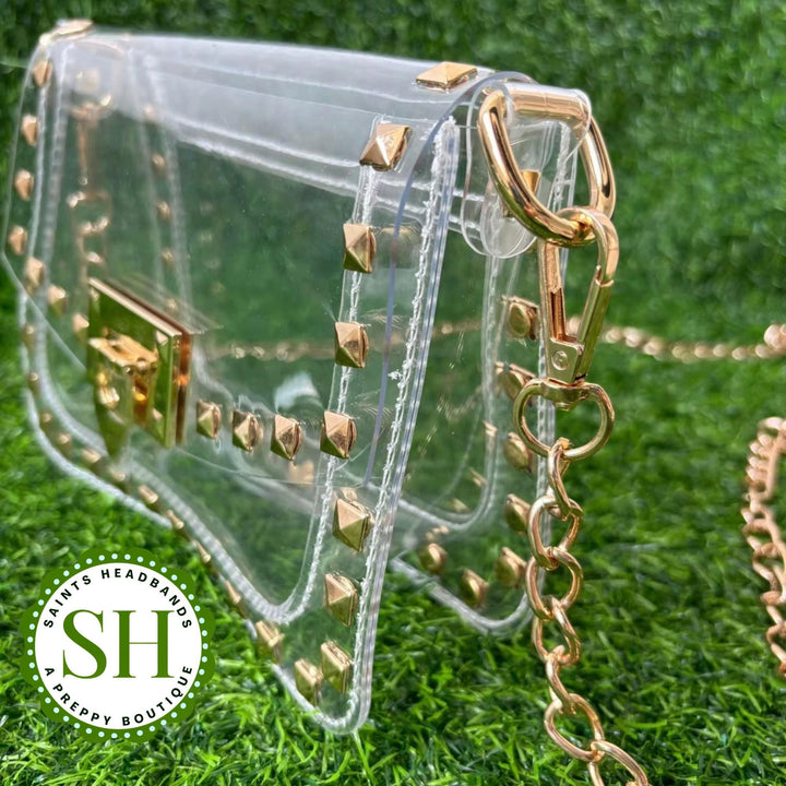 Studded Clear Gameday Stadium Crossbody Bag