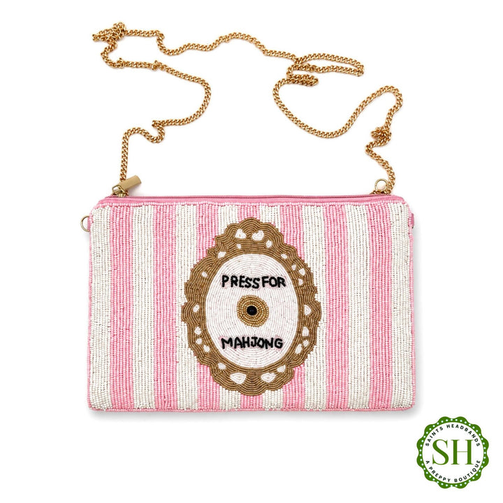 Press for Mahjong Beaded Pouch &amp; Clutch