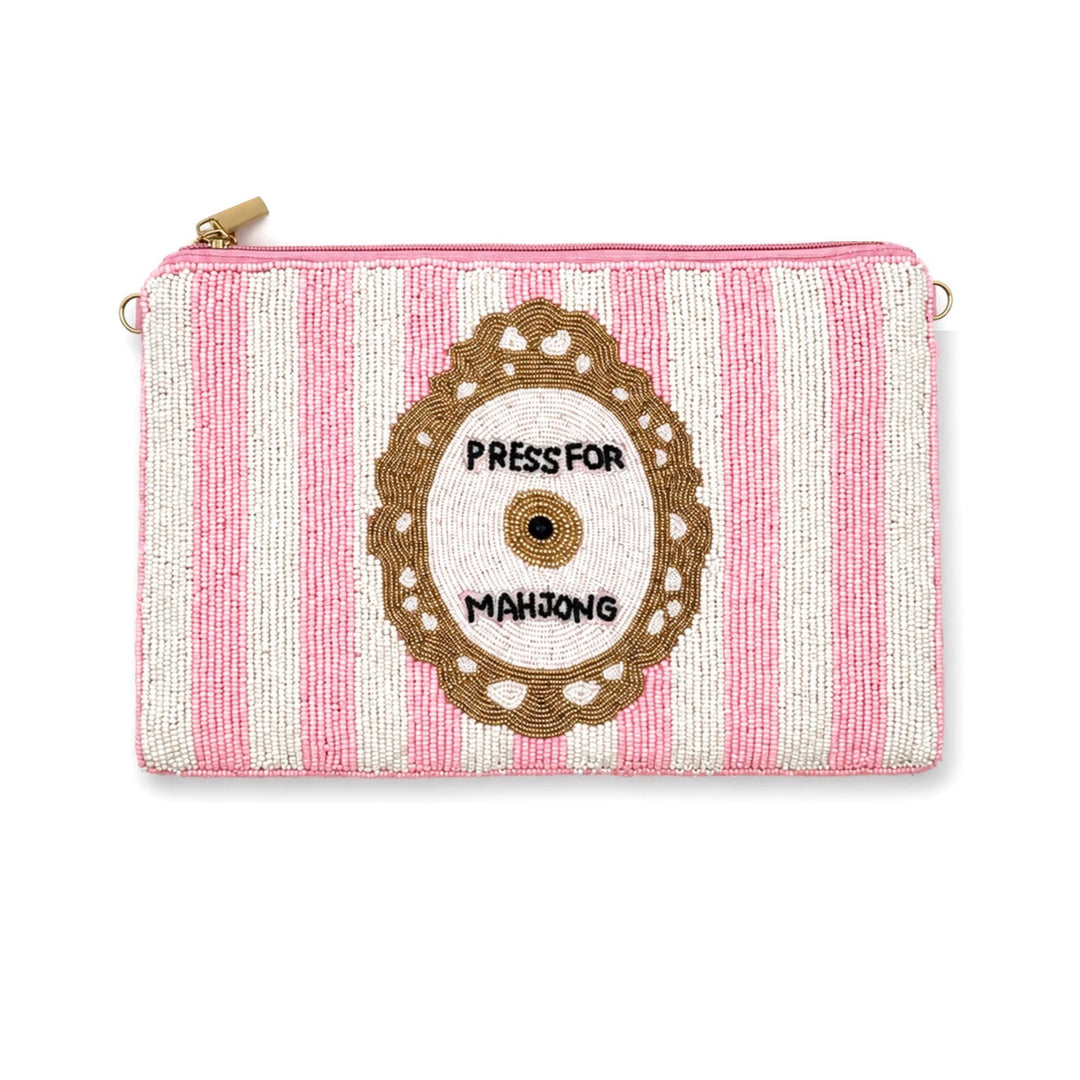 Press for Mahjong Beaded Pouch &amp; Clutch