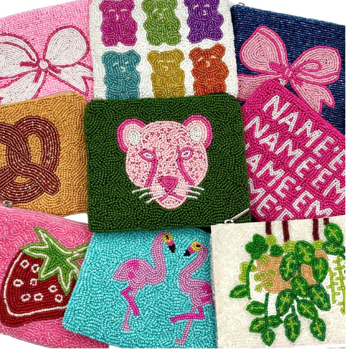 Preppy Beaded Coin Purses