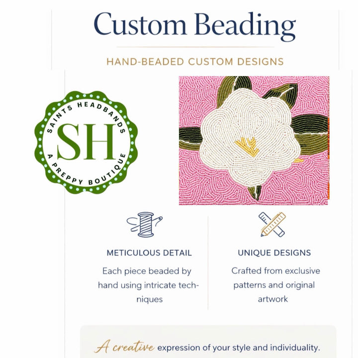 Magnolia Beaded Clutch Purse