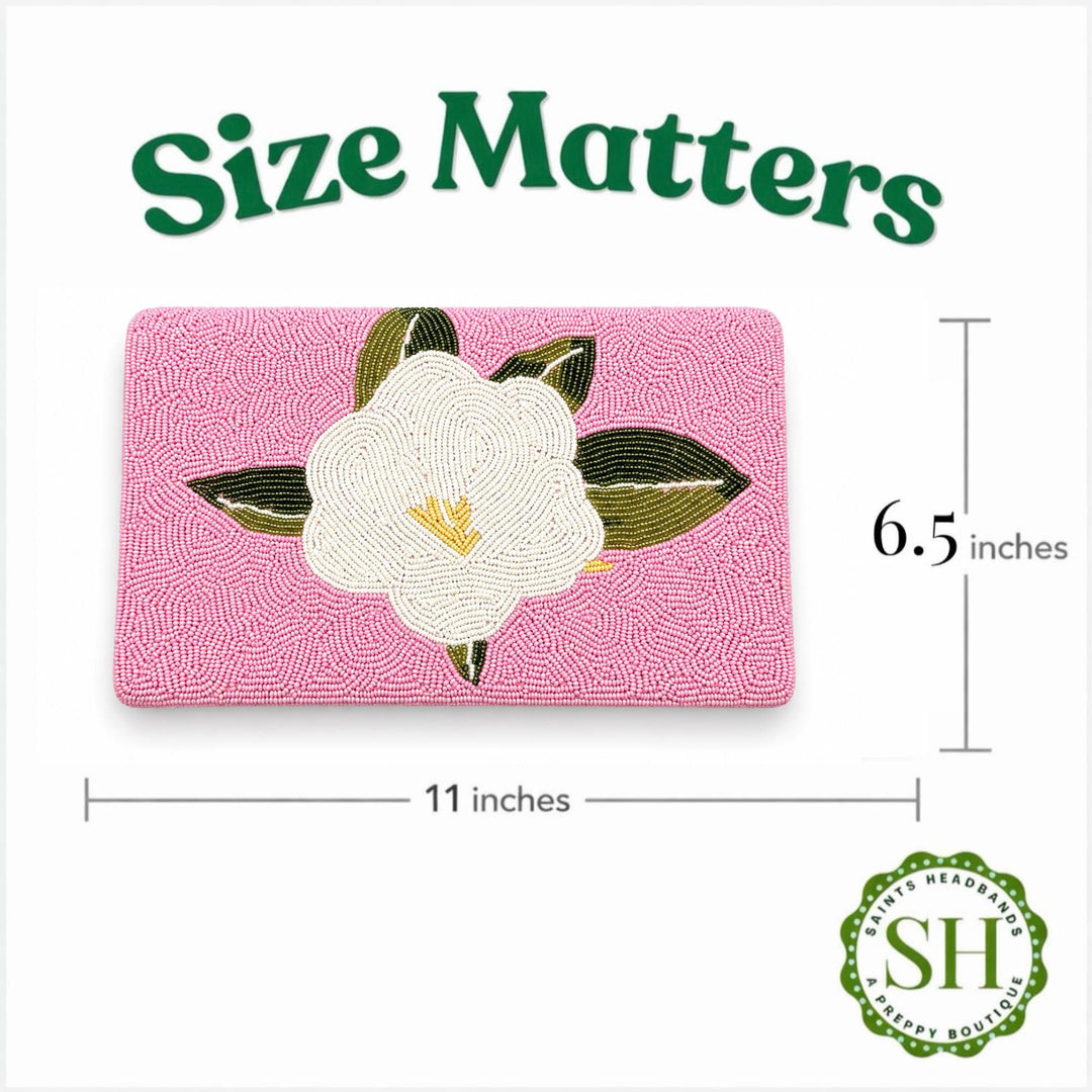 Magnolia Beaded Clutch Purse