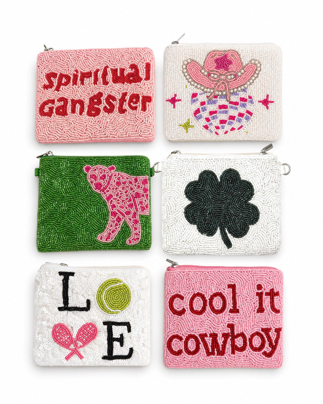 Preppy Beaded Coin Purses