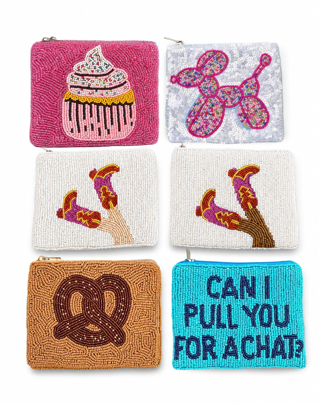 Preppy Beaded Coin Purses