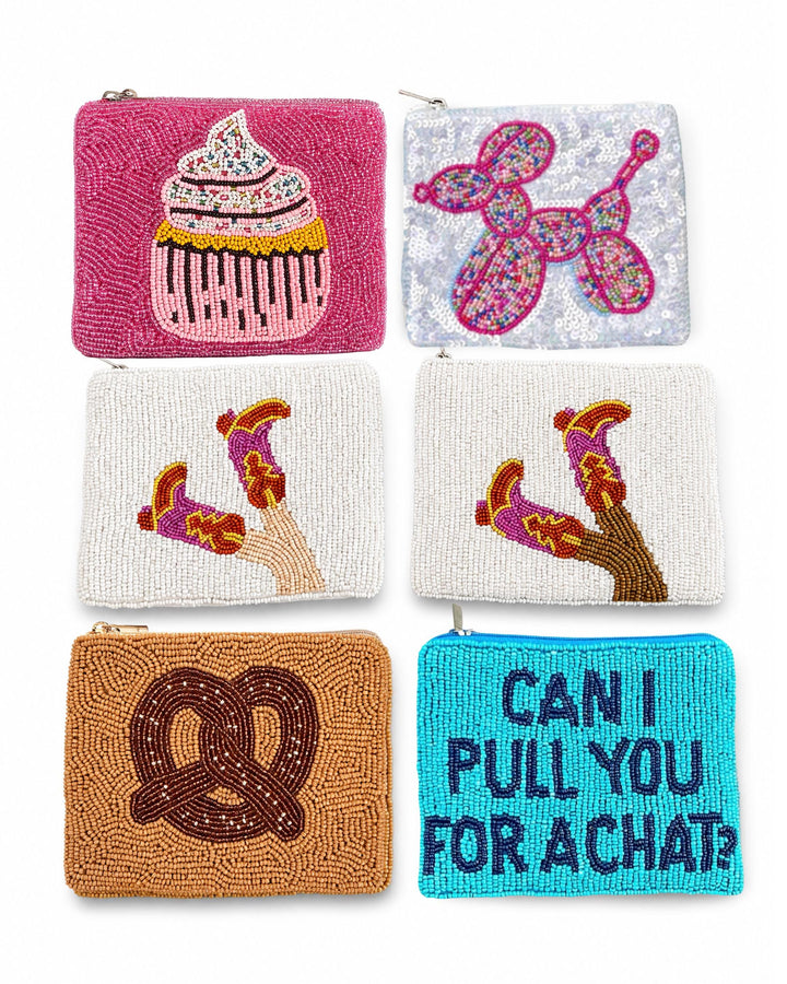 Preppy Beaded Coin Purses