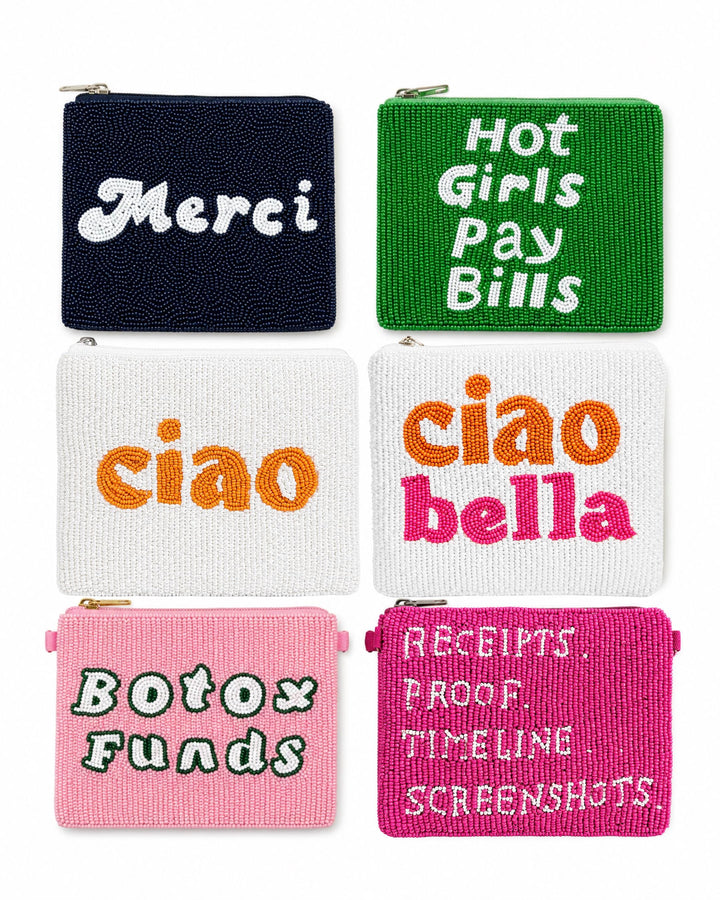 Preppy Beaded Coin Purses