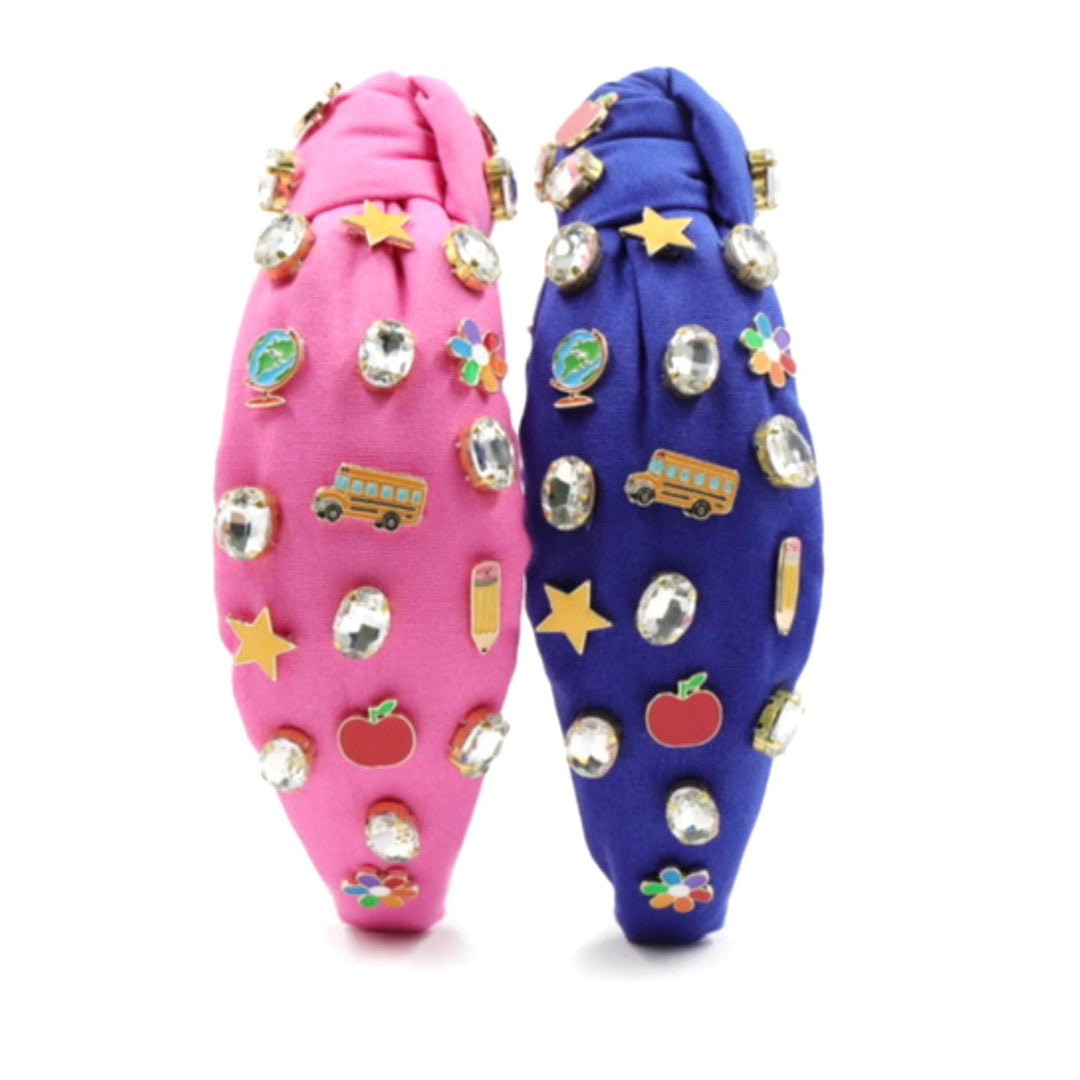 Back to School Teacher Charm Knot Headband