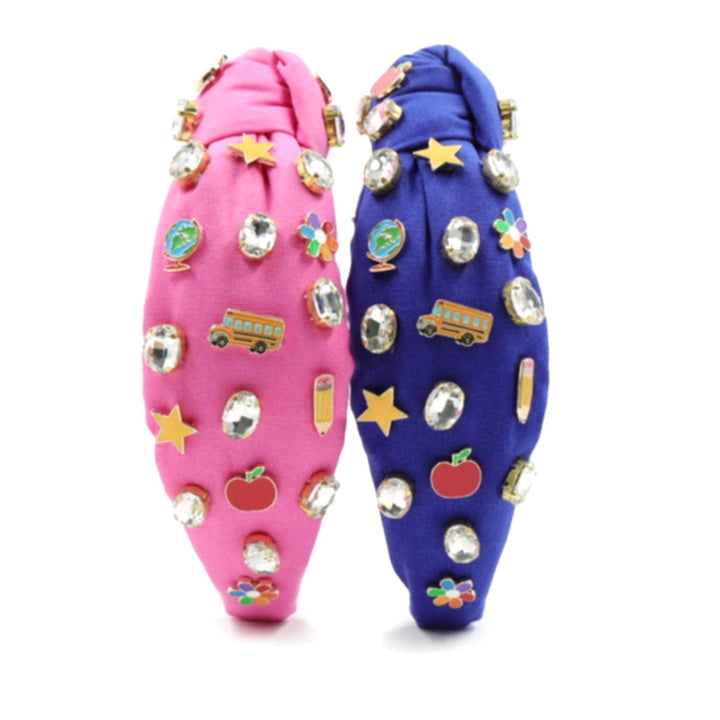 Back to School Teacher Charm Knot Headband