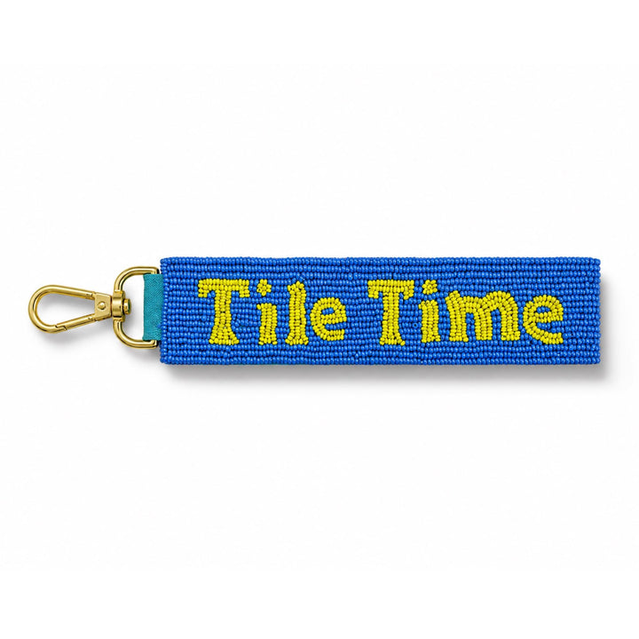 Tile Time Beaded Keychain