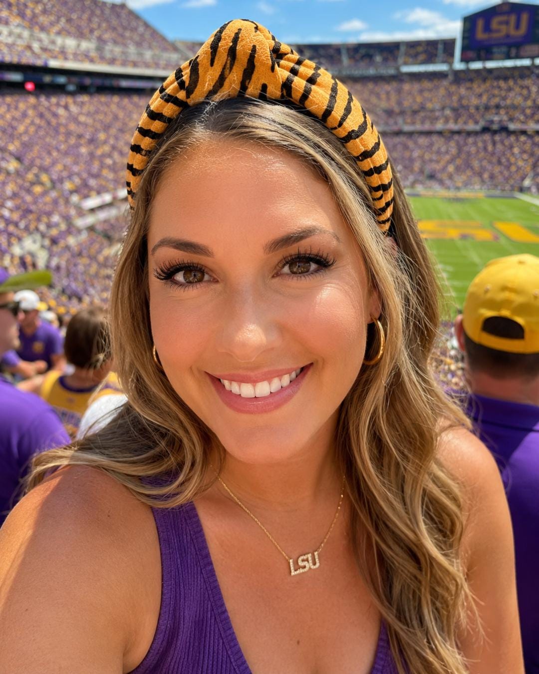 Tiger Stripe Knot Headband — view 2 of 5 by Saints Headbands