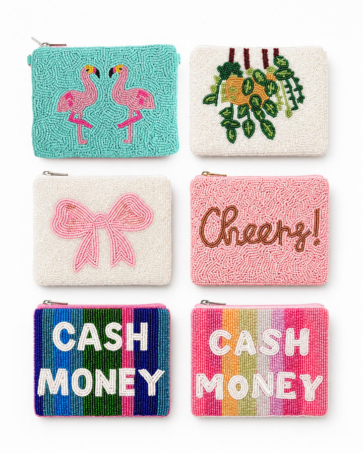 Preppy Beaded Coin Purses