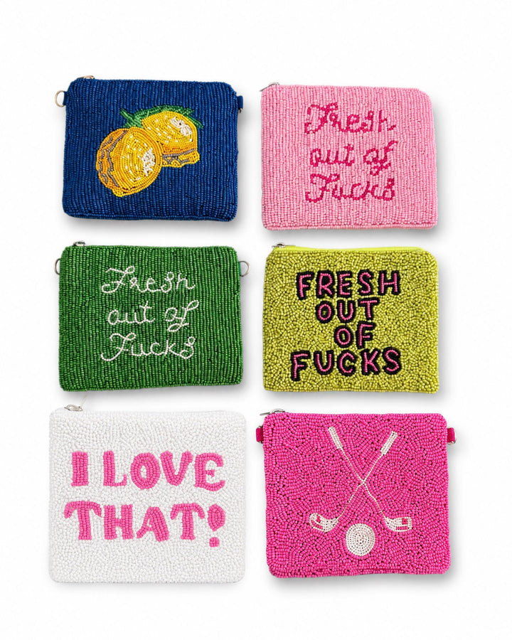 Preppy Beaded Coin Purses