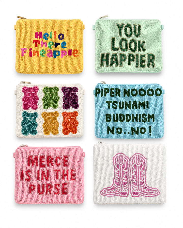 Preppy Beaded Coin Purses