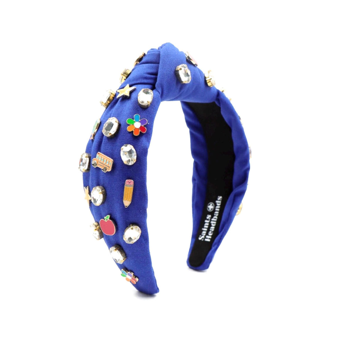 Back to School Teacher Charm Knot Headband