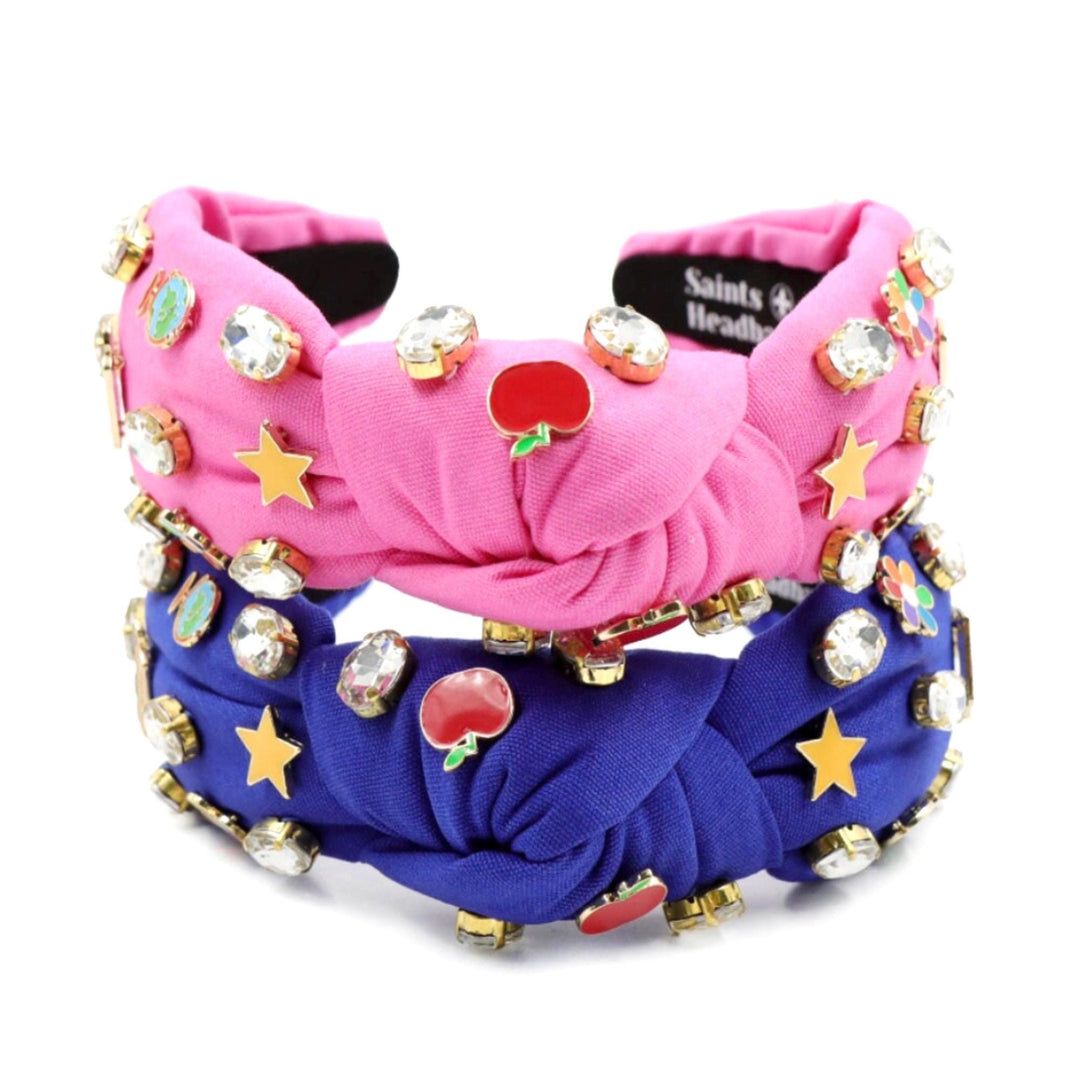Back to School Teacher Charm Knot Headband