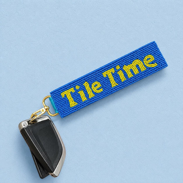 Tile Time Beaded Keychain