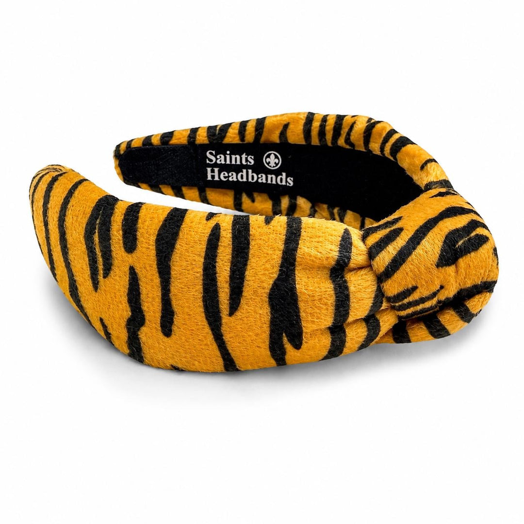 Tiger Stripe Knot Headband — view 3 of 5 by Saints Headbands