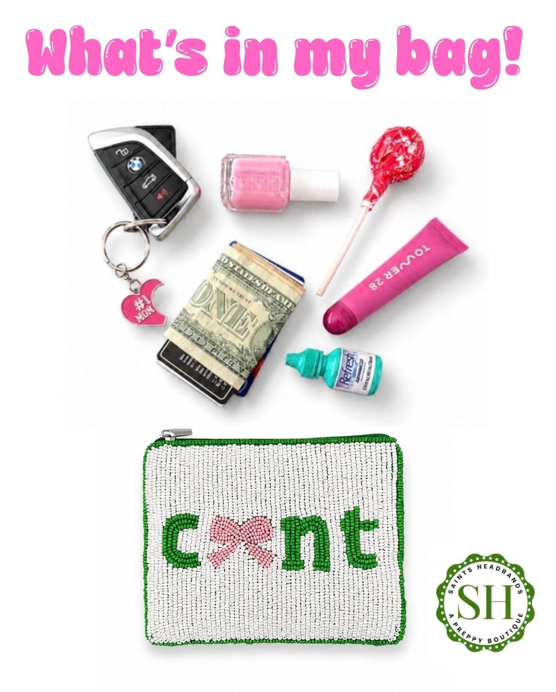 "C*nt" Beaded Coin Purse