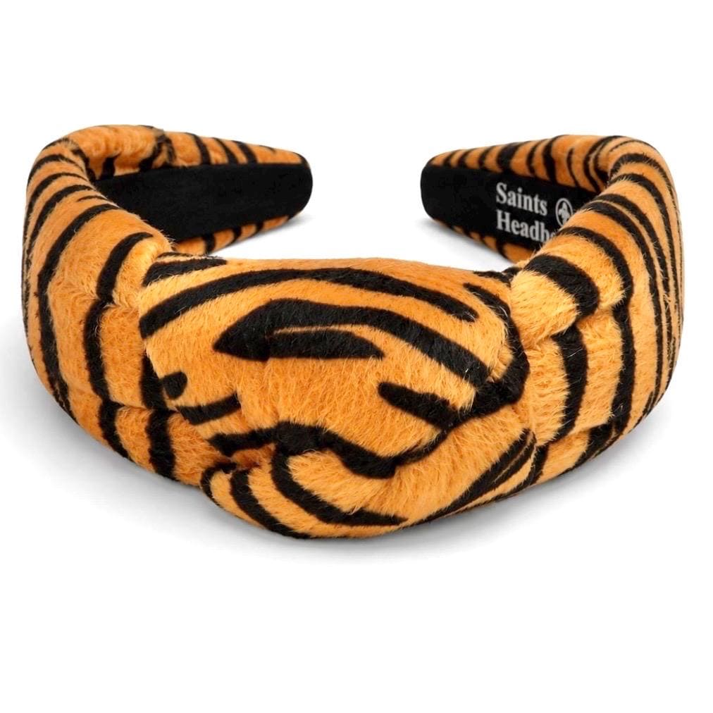 Tiger Stripe Knot Headband — main view by Saints Headbands