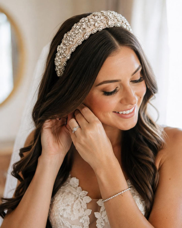 Crystal Rhinestone Luxury Headband — view 3 of 7 by Saints Headbands