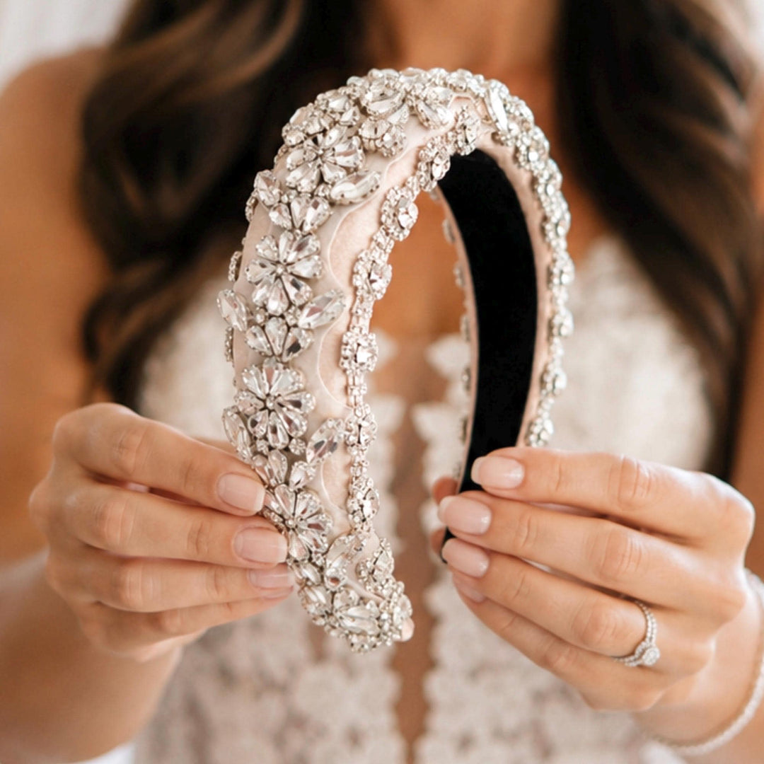 Crystal Rhinestone Luxury Headband — view 2 of 7 by Saints Headbands