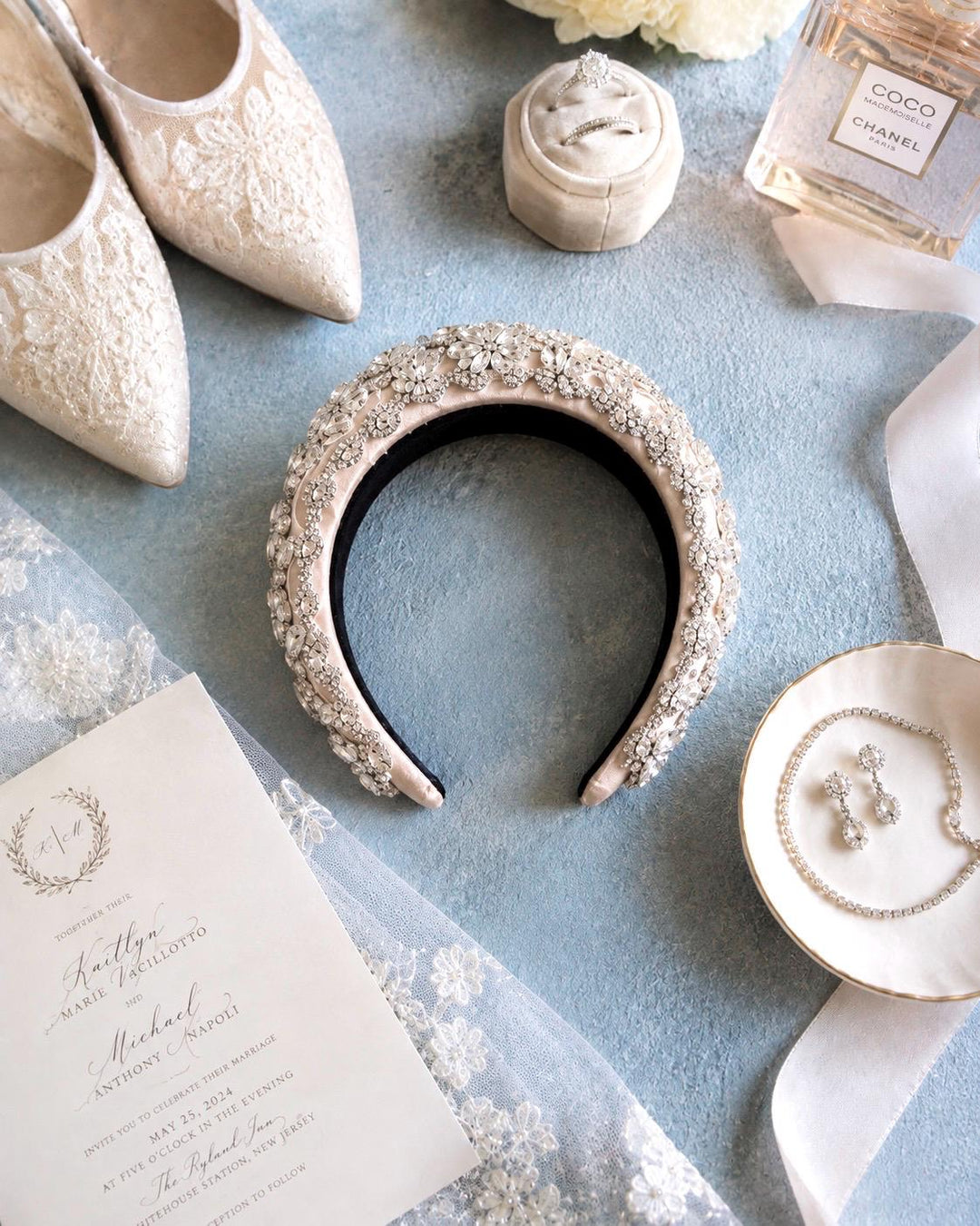 Crystal Rhinestone Luxury Headband — view 6 of 7 by Saints Headbands