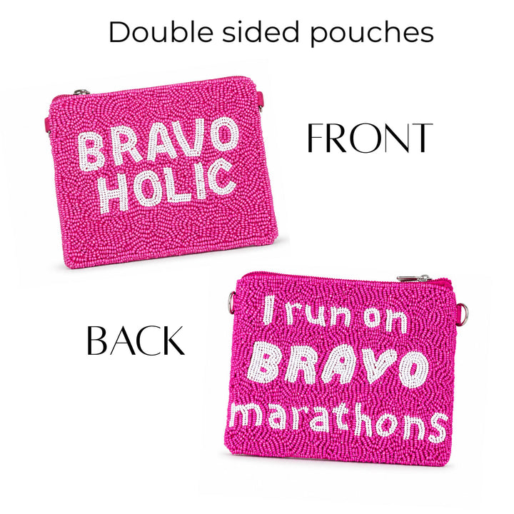 Real Housewives Beaded Coin Purse Collection — design: Bravoholic double-sided by Saints Headbands